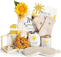 Birthday Gifts for Women, Get Well Gifts for Women, Care Package Gift Baskets with Inspirational Blanket Candle Self...
